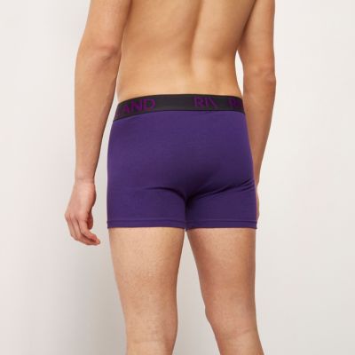 Purple multi colour boxers pack